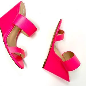 Brand New Neon Pink Wedges